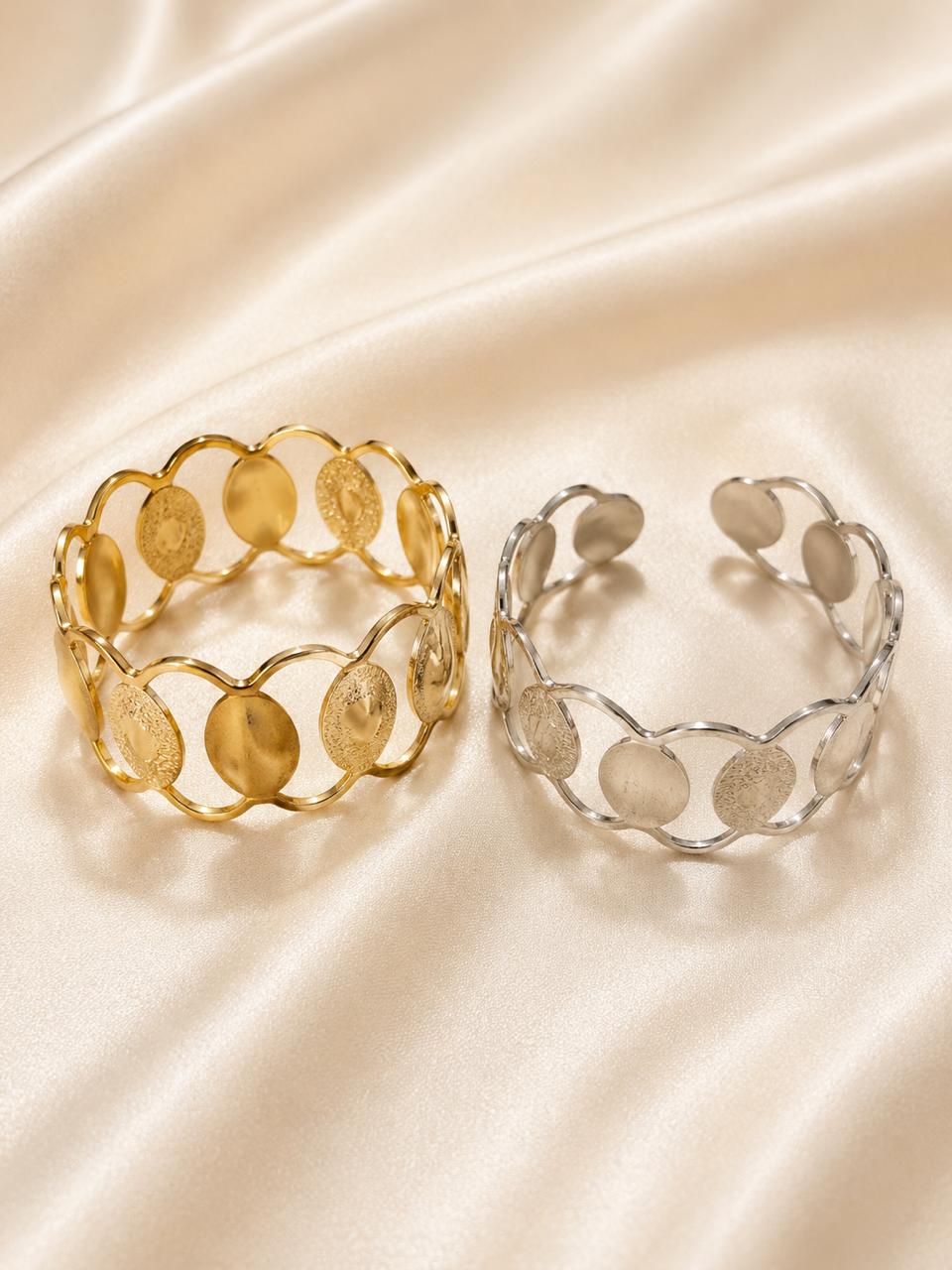 Luna Disc Cuff Bracelet