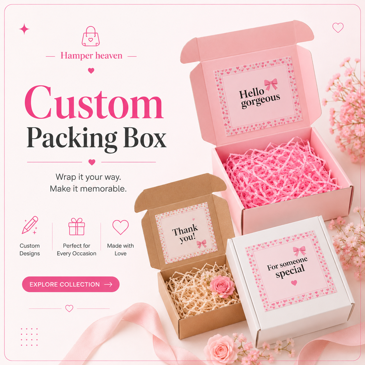 Custom packing box
