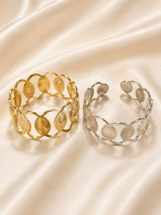 Luna Disc Cuff Bracelet