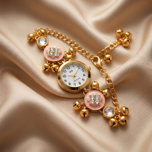 Pink Charm Watch Bracelet