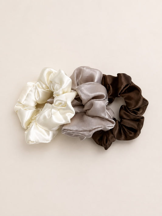 Luxe Satin Scrunchie Set 🤍