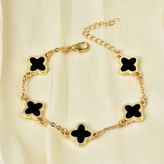 Midnight Clover Bracelet