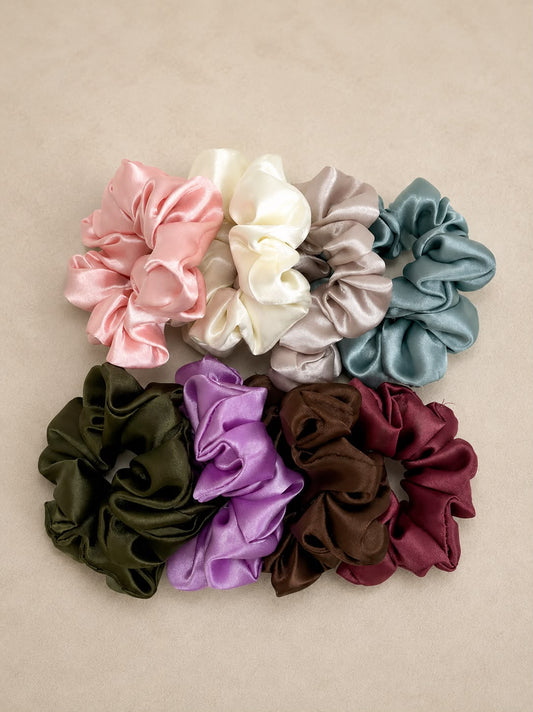 Luxe Satin Scrunchies Set